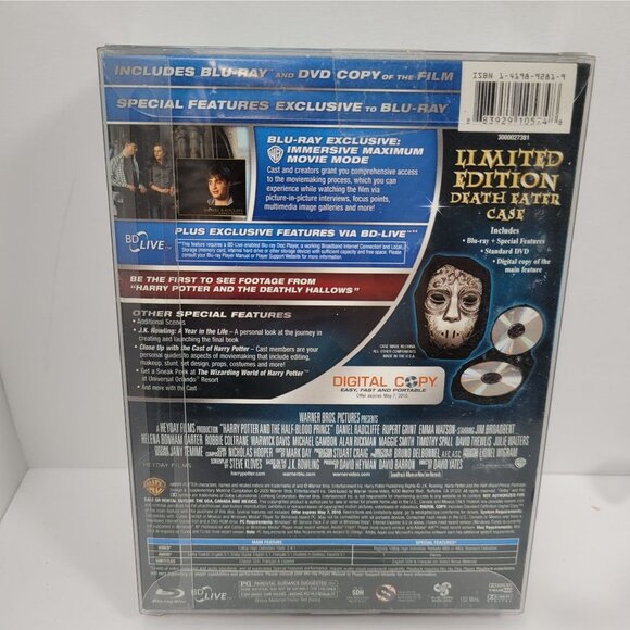 Harry Potter And The Half Blood Prince Blu-Ray Death Eater Case Sealed New - Picture 2 of 2